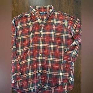 Mens Polo Ralph Lauren Blake SZ M Long Sleeve Plaid Flannel Shirt